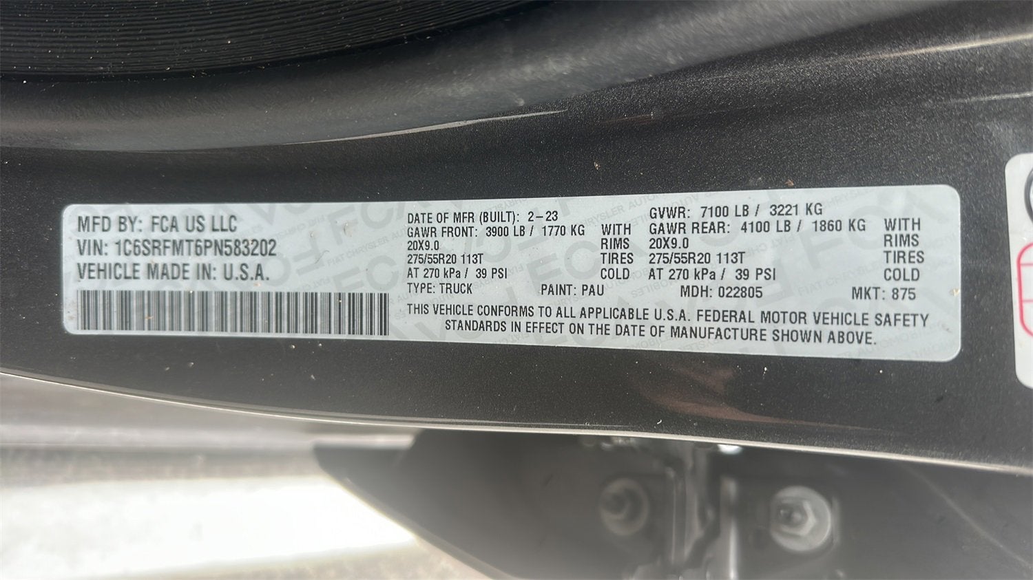 2023 RAM 1500 Big Horn Crew Cab 4x4 6'4" Box