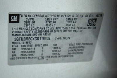 2016 GMC Sierra 1500 SLE