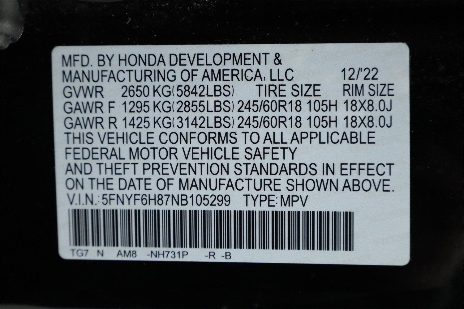 2022 Honda Pilot AWD TrailSport