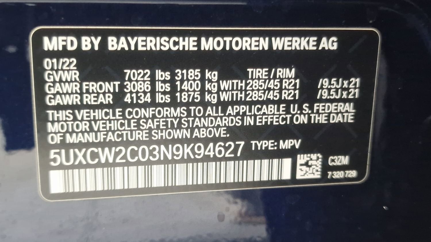 2022 BMW X7 xDrive40i