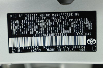 2021 Toyota Corolla LE